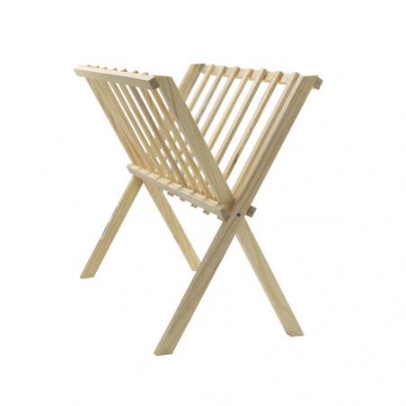 440704 Revistero organizador de suelo en madera clara plegable 22x38xH33 cm