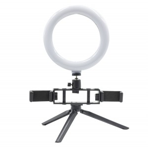 730492 Anillo LED selfie de 20 cm con 2 soportes para...