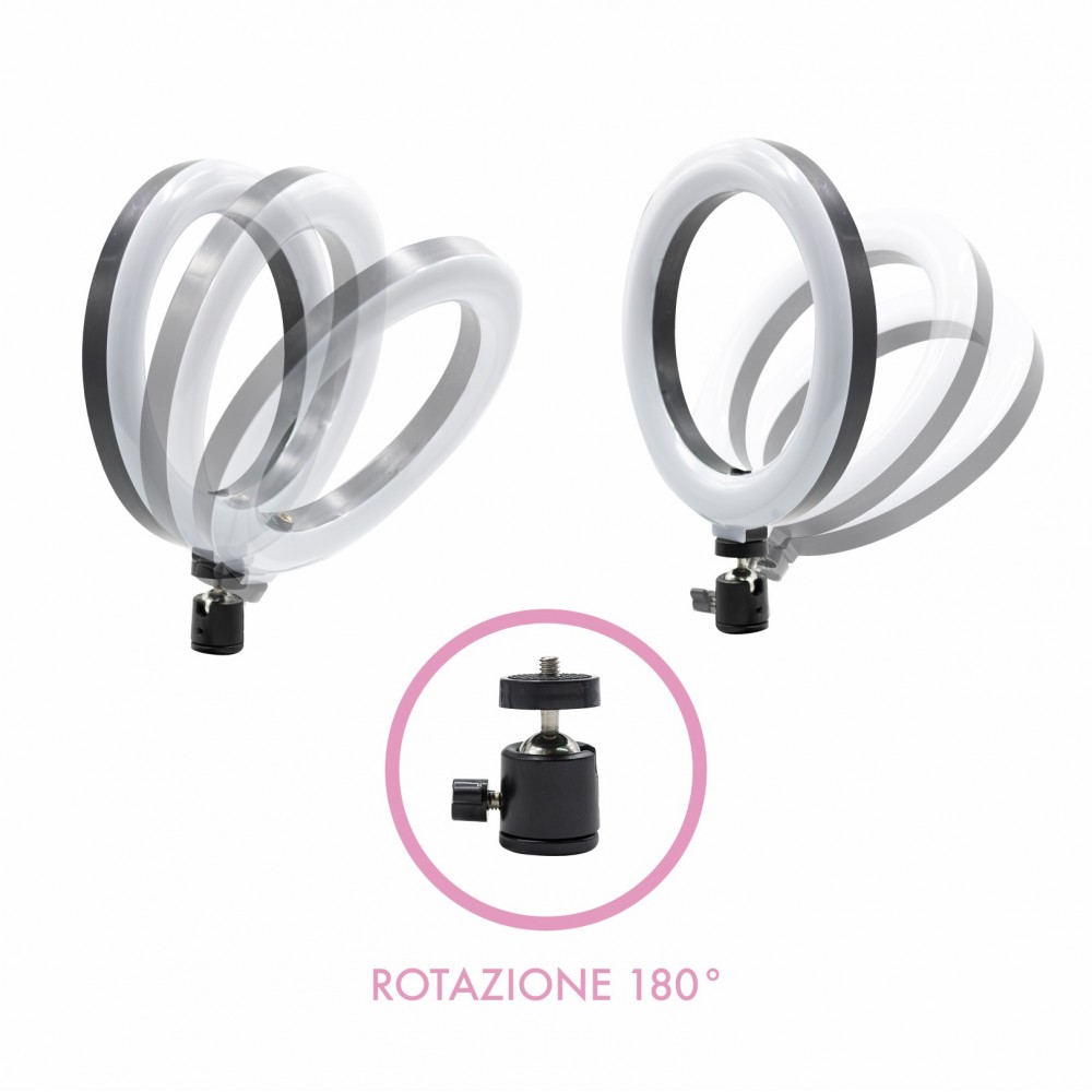 730492 Anillo LED selfie de 20 cm con 2...