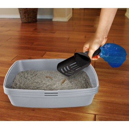 10512 Pala recoge desechos con mango porta bolsa y soporte CUPIDO varios colores