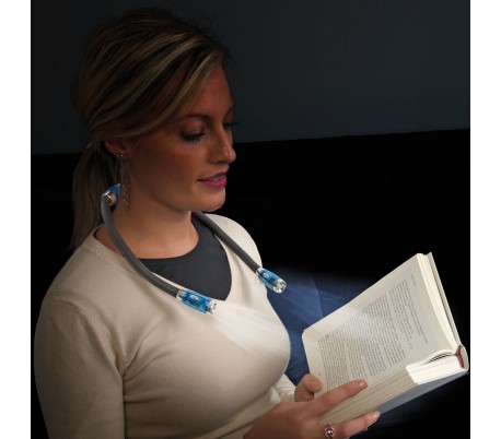 Luz de lectura / de trabajo con doble luz 4 LED en forma de collar 752594