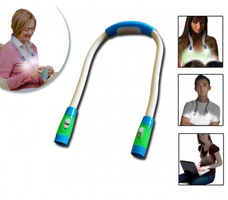 Luz de lectura / de trabajo con doble luz 4 LED en forma de collar 752594