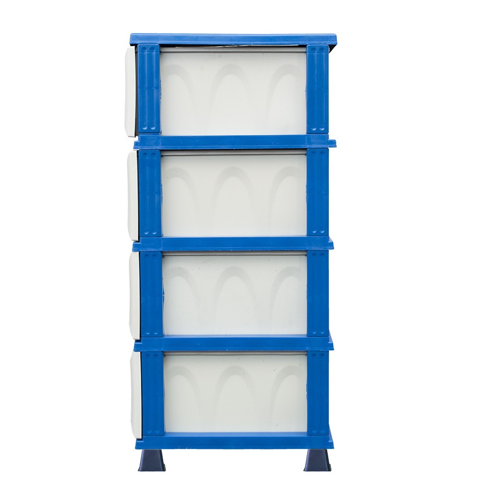 719001 Cómoda de plástico móvil de 4 cajones...