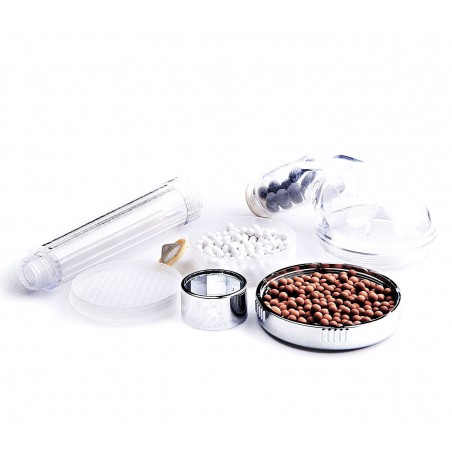 Alcachofa para la ducha MO HOME con piedras minerales purificadoras universales