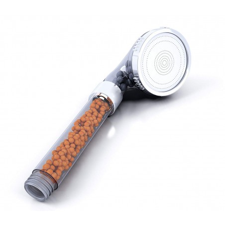 Alcachofa para la ducha MO HOME con piedras minerales purificadoras universales