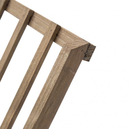 440711 Revistero organizador de suelo en madera oscura plegable 22x38xH33 cm