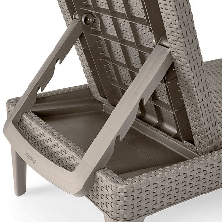 Tumbona de resina CAPPUCCINO JAIPUR 187x58 h29 cm Muebles de jardín
