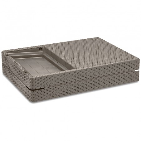 Tumbona de resina CAPPUCCINO JAIPUR 187x58 h29 cm Muebles de jardín