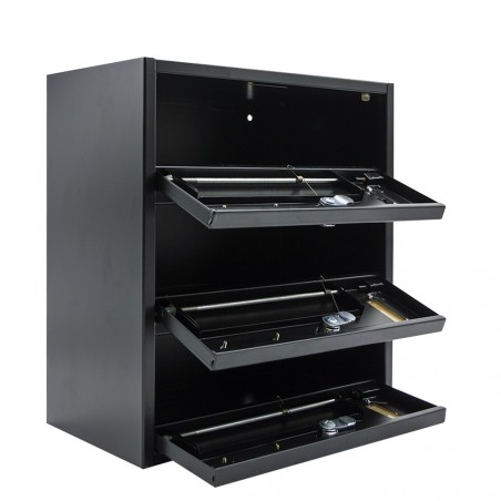 Buzón de condominio Iron Black 3 plazas Art MWS1 30x32,5x17cm