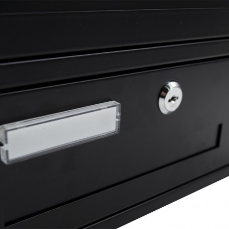 Buzón de condominio Iron Black 3 plazas Art MWS1 30x32,5x17cm