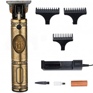 187820 Cortapelos vintage para hombre con peine y carga USB para peluquería