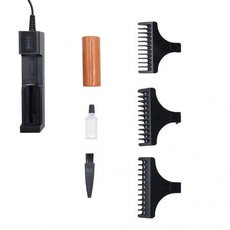 187820 Cortapelos vintage para hombre con peine y carga USB para peluquería