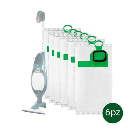 Kit 6 Bolsas L140 Compatible escoba eléctrica Vorwerk Kobold VK 140-150