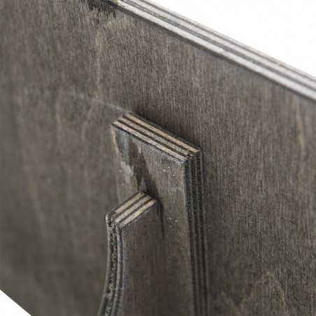 416792 Estante de almacenamiento en madera de nogal 20x75cm rectangular de pared