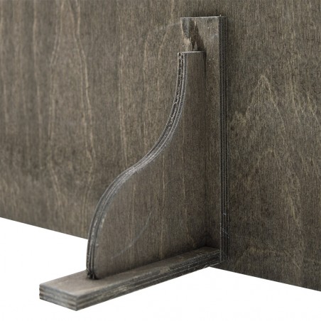 416792 Estante de almacenamiento en madera de nogal 20x75cm rectangular de pared