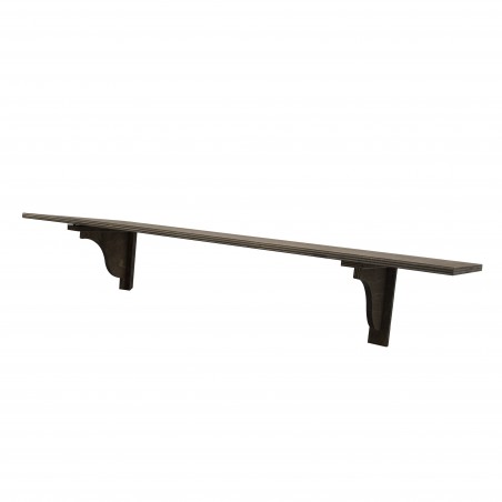 416792 Estante de almacenamiento en madera de nogal 20x75cm rectangular de pared