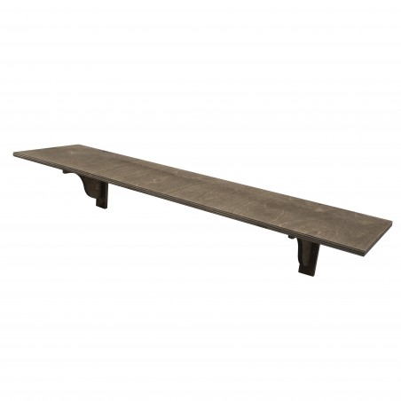 416792 Estante de almacenamiento en madera de nogal 20x75cm rectangular de pared