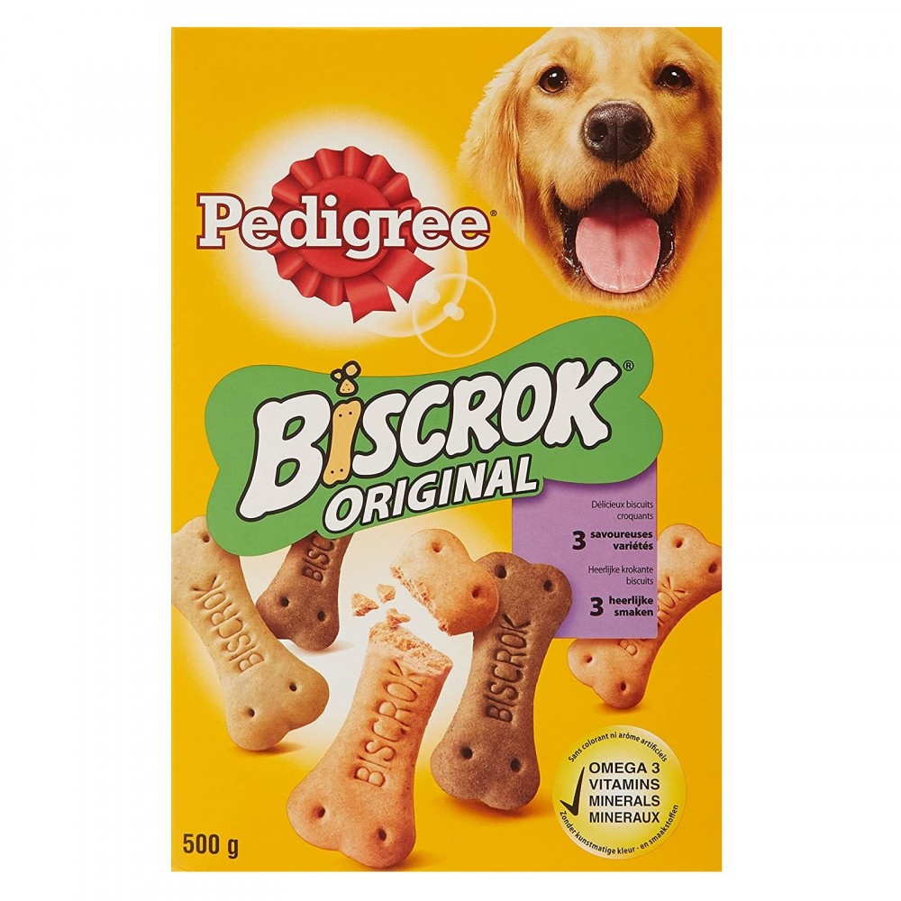 Pedigree Biscrock Galletas crujientes originales para perros 3 variedades 500 g