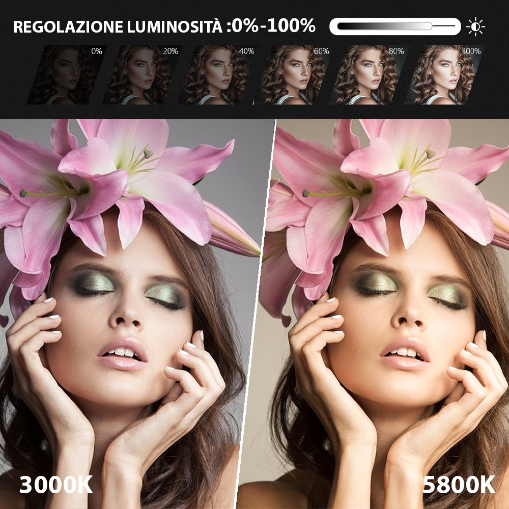 187158 Anillo LED selfie 35cm para Smartphones...