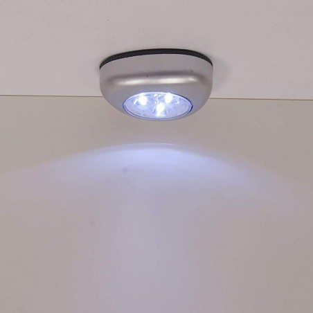 Lámpara adhesiva luz de emergencia portátil con pilas para armario o cajones