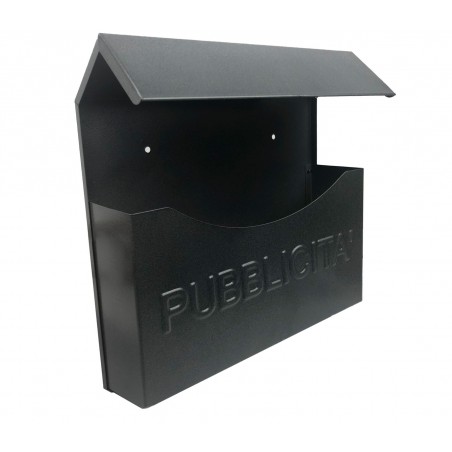 Buzón publicidad Modelo Iron Grey Art.711 en hierro con resguardo 32x13x32 Cm