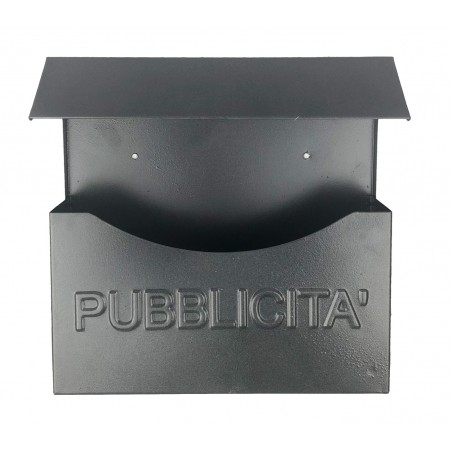 Buzón publicidad Modelo Iron Grey Art.711 en hierro con resguardo 32x13x32 Cm