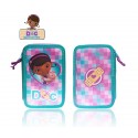 Estuche escolar de 38 piezas con motivo de DOCTORA PELUCHE incluye rotuladores lápices de colores y diferentes accesorios