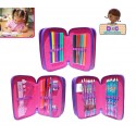 Estuche escolar de 38 piezas con motivo de DOCTORA PELUCHE incluye rotuladores lápices de colores y diferentes accesorios