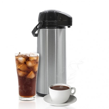 240897 Termo de acero con dispensador y tapa de doble pared 1,9L