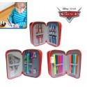 Estuche escolar de 38 piezas con motivo de RAYO MCQUEEN DE CARS incluye rotuladores lápices de colores y diferentes accesorios