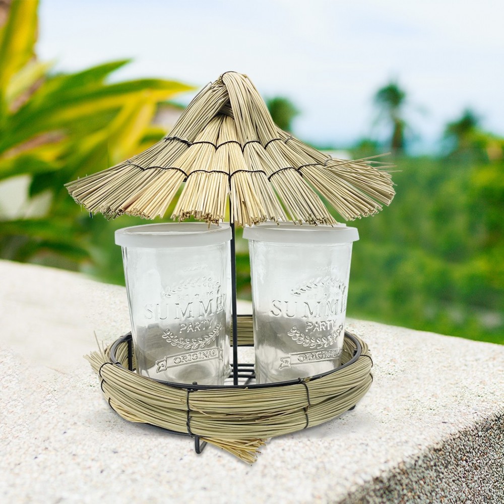 507711 Juego de 4 copas de cocktail con bandeja...