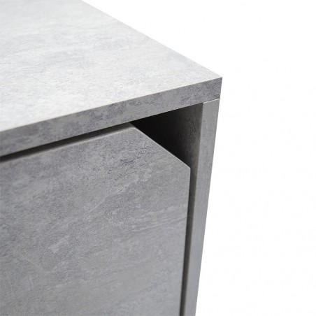 13232 Cubo modular librería cemento de fresno con puerta de apertura magnética