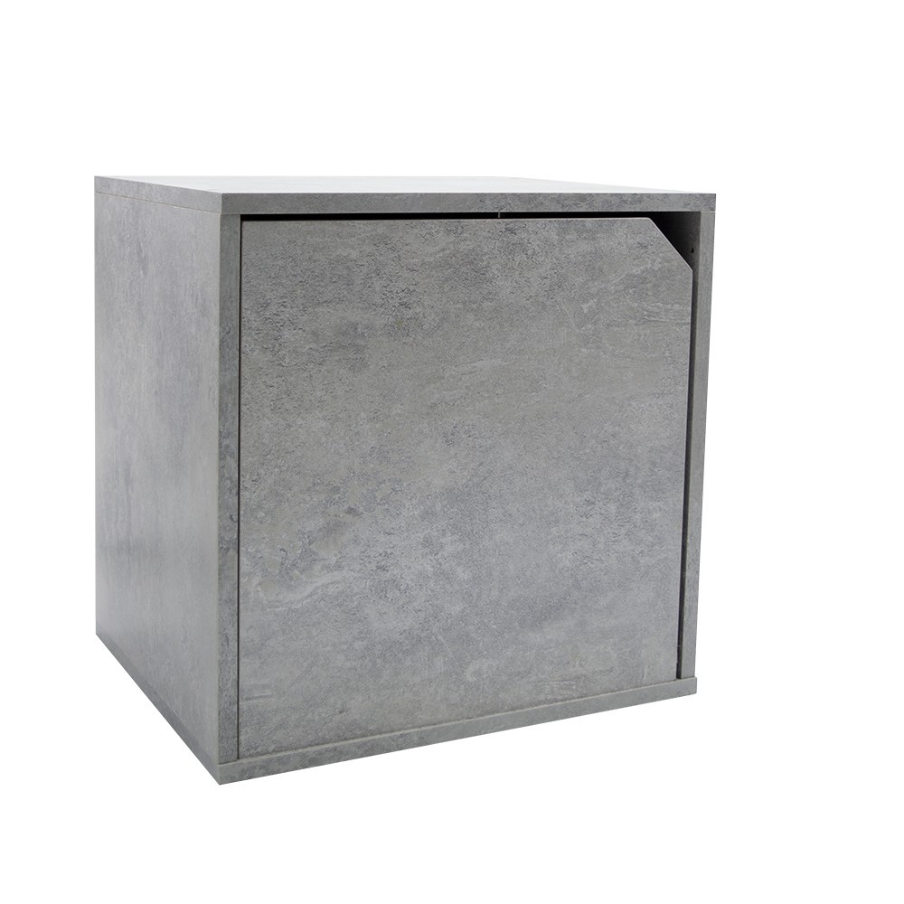 13232 Cubo modular librería cemento de fresno...