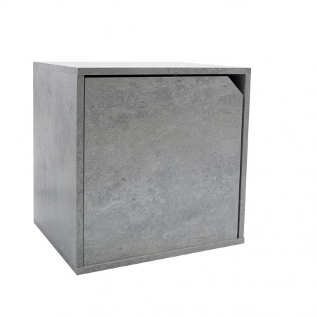 13232 Cubo modular librería cemento de fresno con puerta de apertura magnética