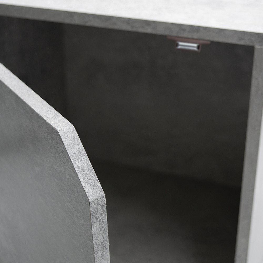 13232 Cubo modular librería cemento de fresno...