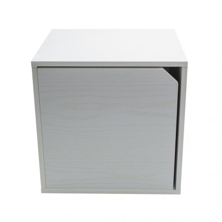13232 Cubo modular librería cemento de fresno con puerta de apertura magnética
