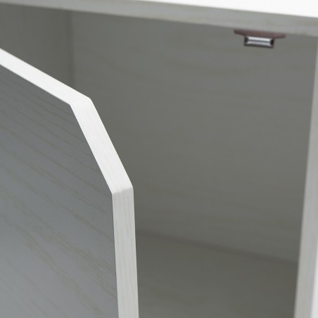 13232 Cubo modular librería cemento de fresno con puerta de apertura magnética