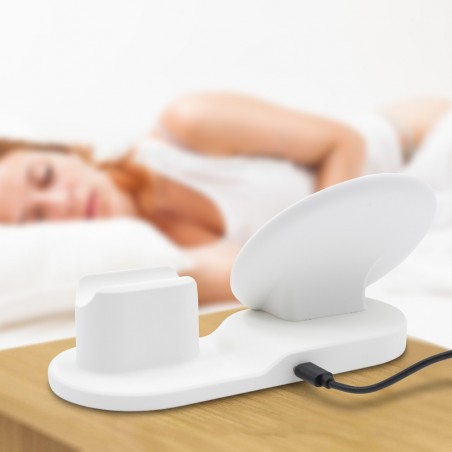 Art. 000305 Soporte de carga inalámbrica 3en1 para smartphone 2A wifi dock NEGRO