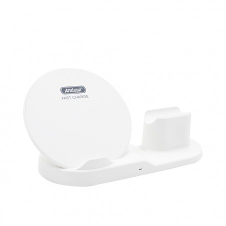 Art. 000305 Soporte de carga inalámbrica 3en1 para smartphone 2A wifi dock NEGRO