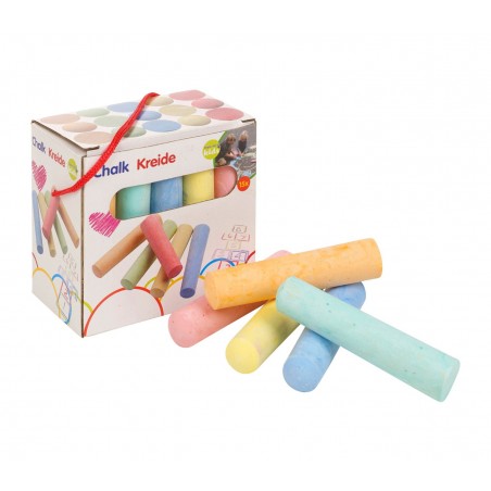 907260 Paquete 15 tizas de colores MAXI 10 cm para dibujos en calles o pizarra