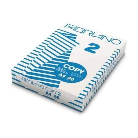 Paquete de papel FABRIANO copy 2 en formato A4 500 hojas de 80 gr 21X 29,7 cm