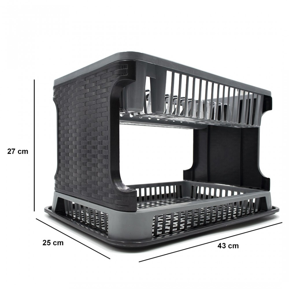 570714 Escurridor platos Gris en plástico de...