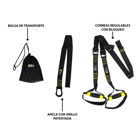 18722 Entrenamiento en suspensión X-TRdh Trx bolsa y correas de ejercicios guía