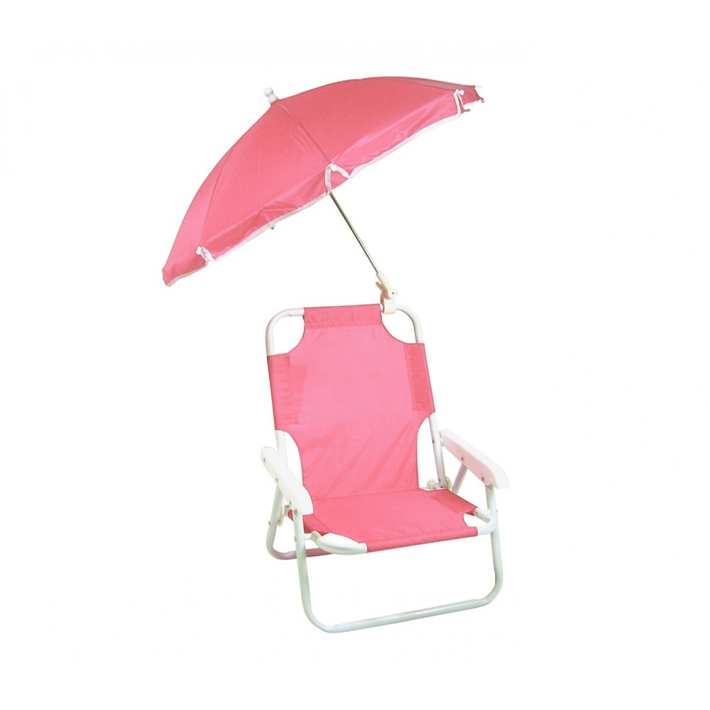2576 silla plegable de color rosa con sombrilla protección frente a la radiación ultravioleta MWS 