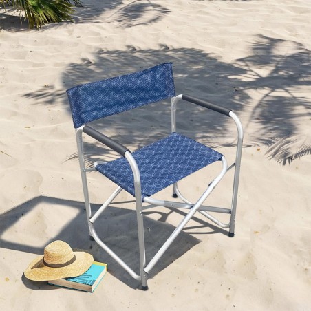 Silla de aluminio plegable FUBUCA Textilene 80hx48x57 cm BLUE FANTASY