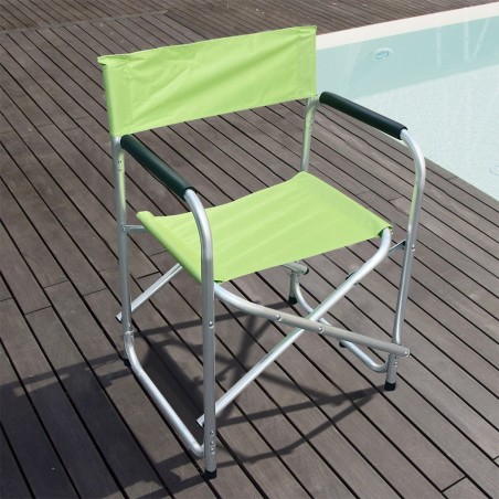 Silla de aluminio plegable FUBUCA tela textilene 48x57x80cm VERDE