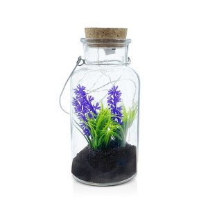 452415 Tarro de cristal con planta decorativa y miniluces... 2