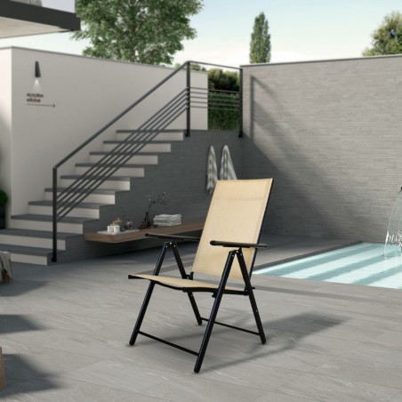 Tumbona ajustable Relax Chair en tela Textilene para jardín y uso al aire libre