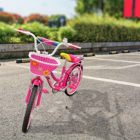 Bicicleta con cesta talla 20 UNICORN BKT bicicleta para niña de 7 a 13 años