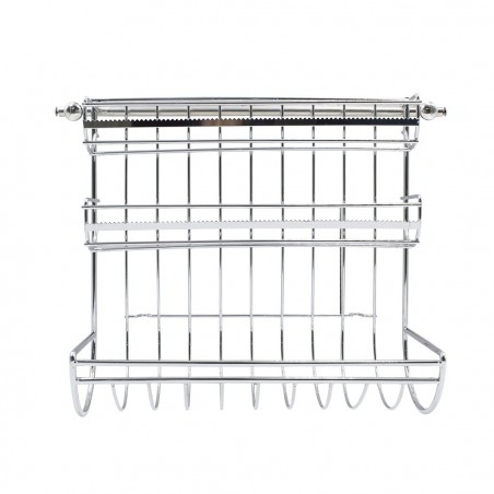 28189 Soporte rollo de pared 3 compartimentos hoja de sierra para papel aluminio